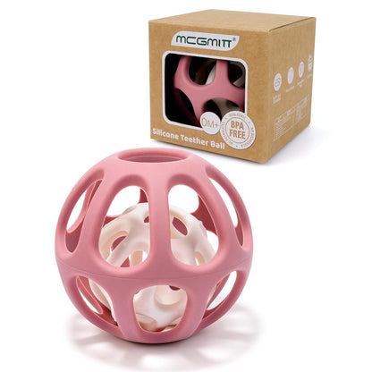 MCGMITT Sensory Balls for Baby, Food Grade Stretchy Silicone Infant Ball, Easy Grasp Ball for