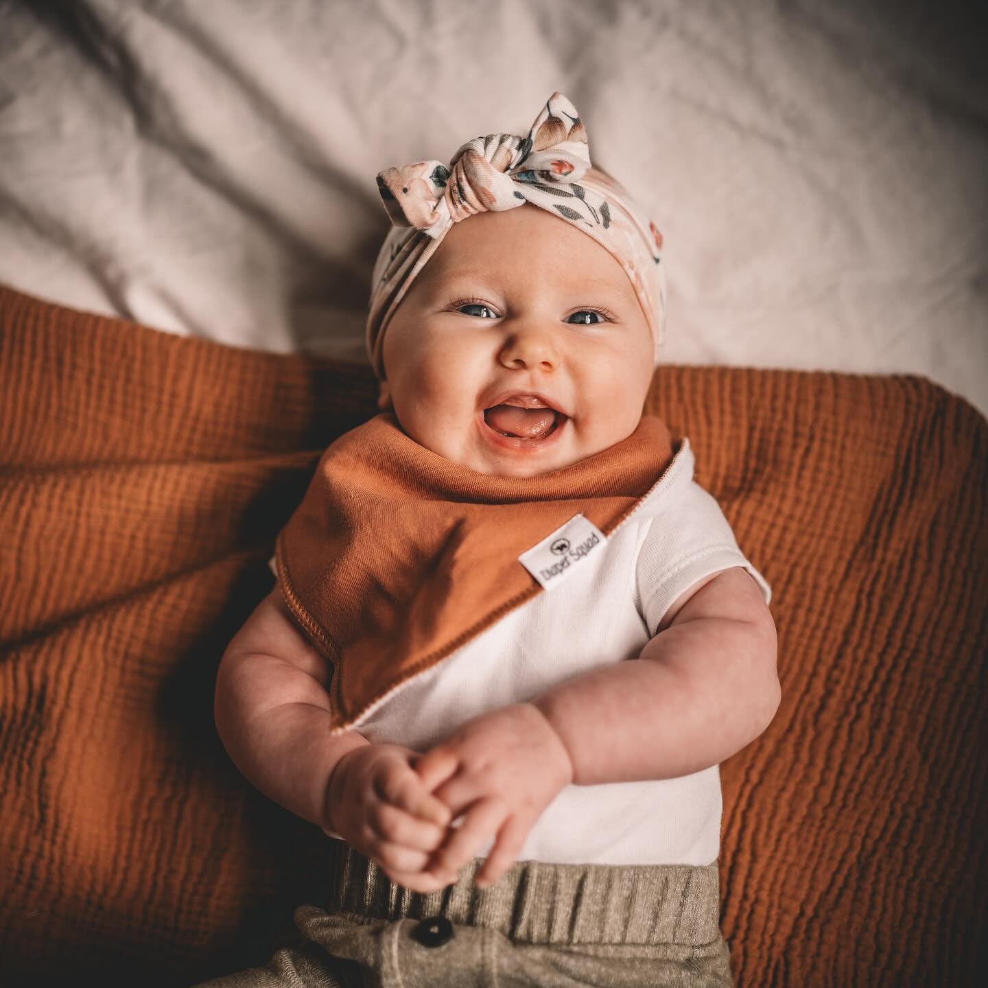 DiaperSquad's Baby Bibs for Drooling and Teething, Bibs for Boys, Baby Girl - Solid Cotton Baby