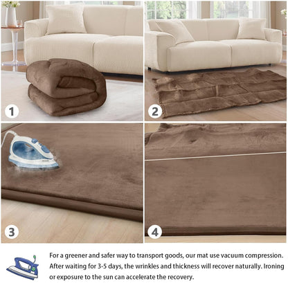 Baby Play Mat 1.2" Thick Memory Foam Nursery Rug Area Rug, 4’11” X 3’28” Yoga Mat Playmat Crawling