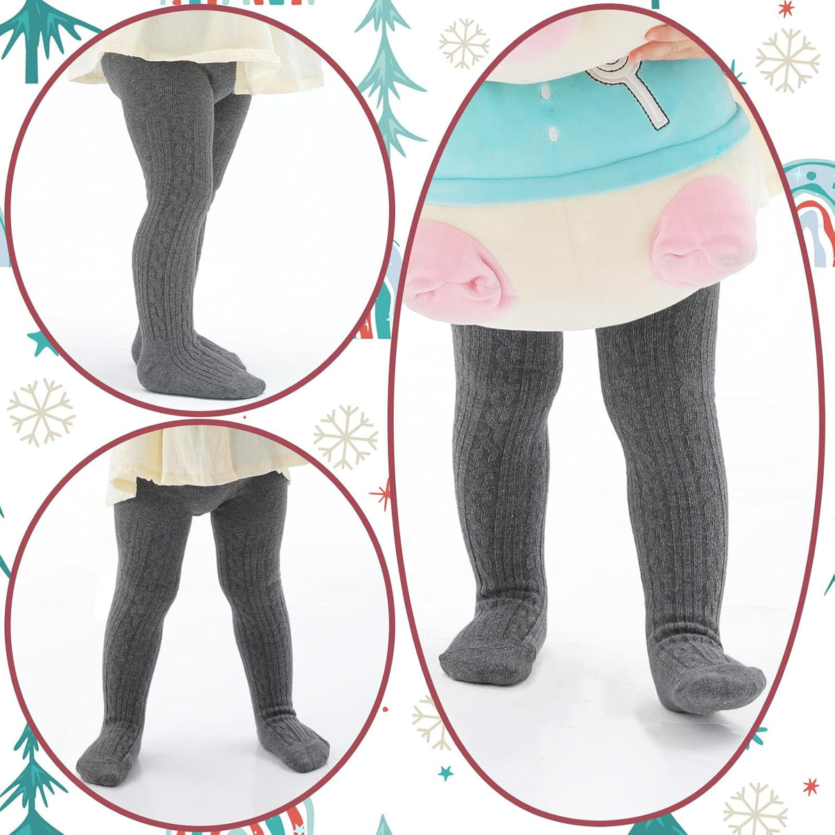 Mini angel Baby Tights Toddler Girl Tights Seamless Cable Knit Leggings Soft Cotton Stockings