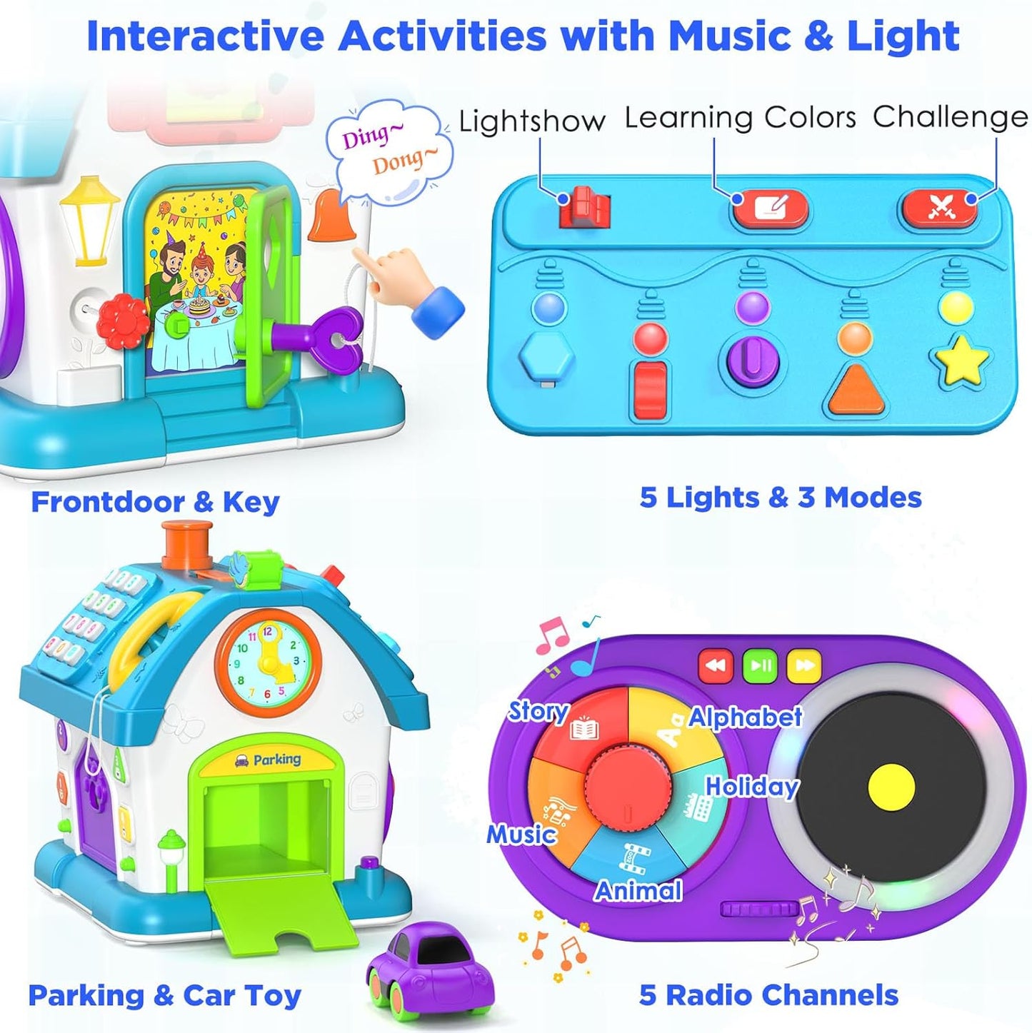 14-in-1 Montessori Toys for 1 Year Old Boy Gifts, Musical Educational Baby Toy 12-18 Month, First