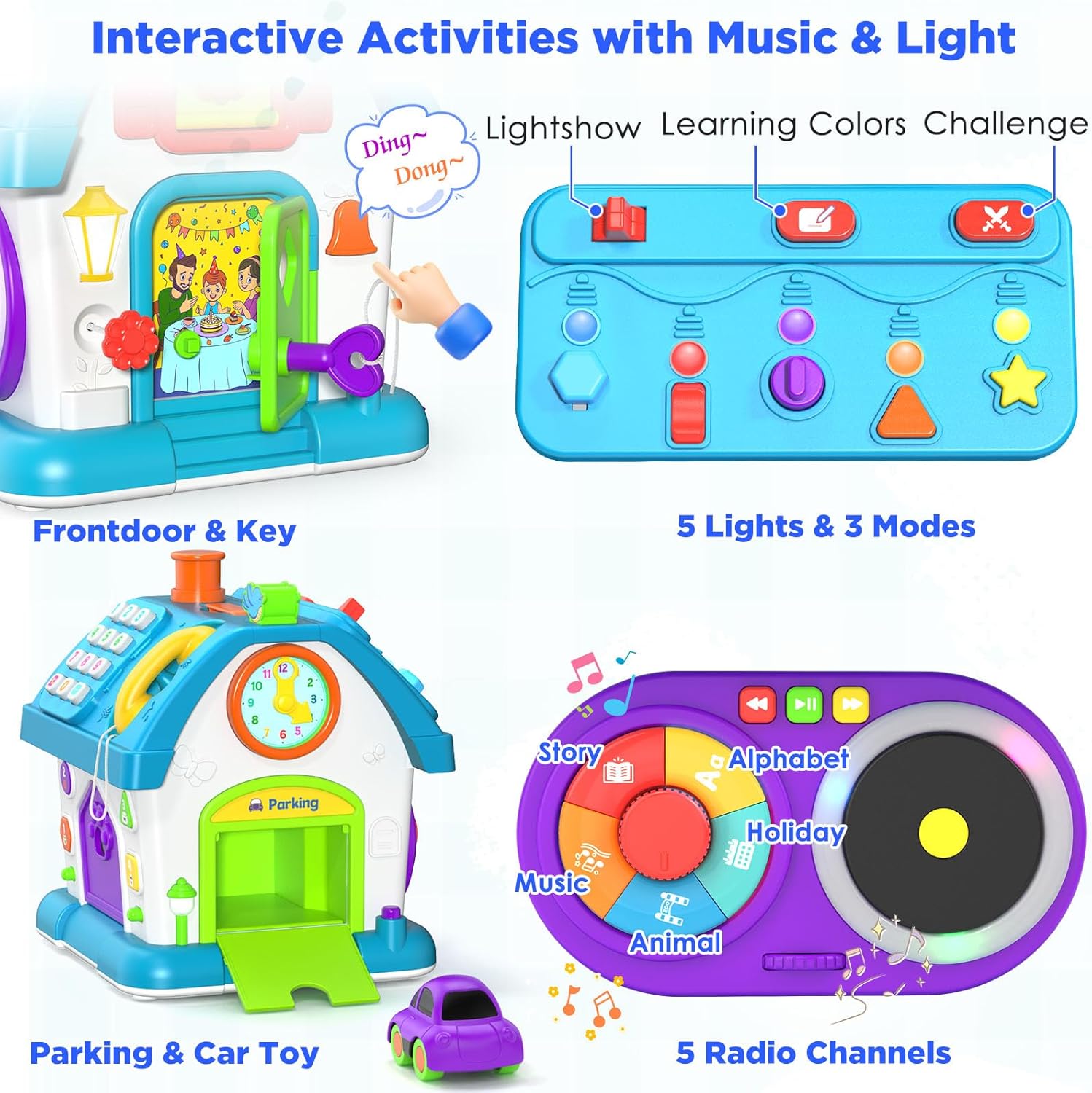14-in-1 Montessori Toys for 1 Year Old Boy Gifts, Musical Educational Baby Toy 12-18 Month, First