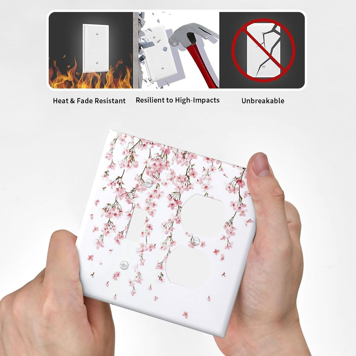 Wallplates Sakura Plant Floral Pink Flowers 1 Toggle 1 Duplex Switch Plate Electrical Gfci