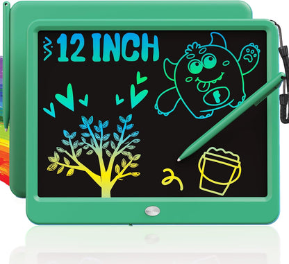 TEKFUN LCD Writing Tablet for Kids Boys Toys, 12 Inch Erasable Doodle Board Colorful Drawing Pad