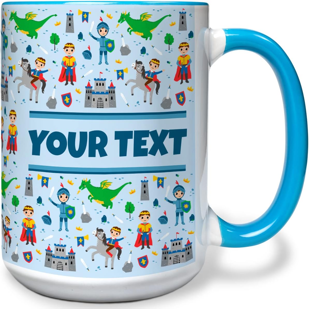 Personalized Mug for Kids - Princes - Custom Name/Text, Ceramic Hot Chocolate/Cocoa/Coffee Cup for