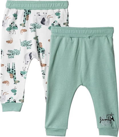 Toddler and Baby Unisex Pants 2-Pack -Baby Pants 0-3 Months to 18-24 Months Baby Cotton Sweatpants