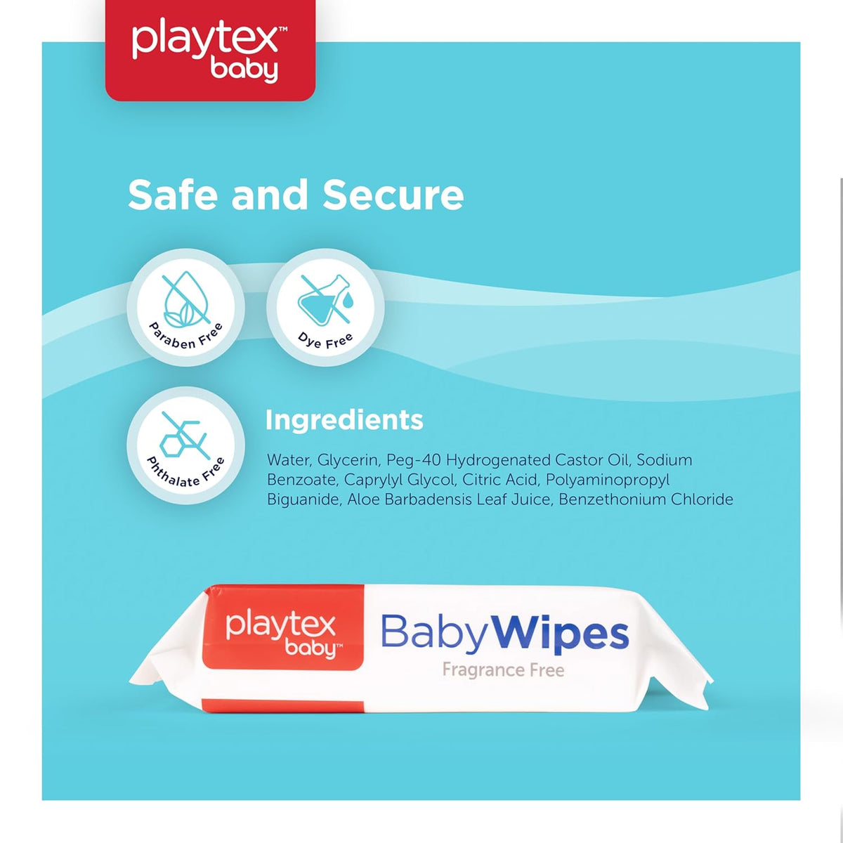 Playtex Baby Wipes, Fragrance Free, 72 Ct, 3-Pack, Dermatologist Tested Soft and Gentle Baby Face