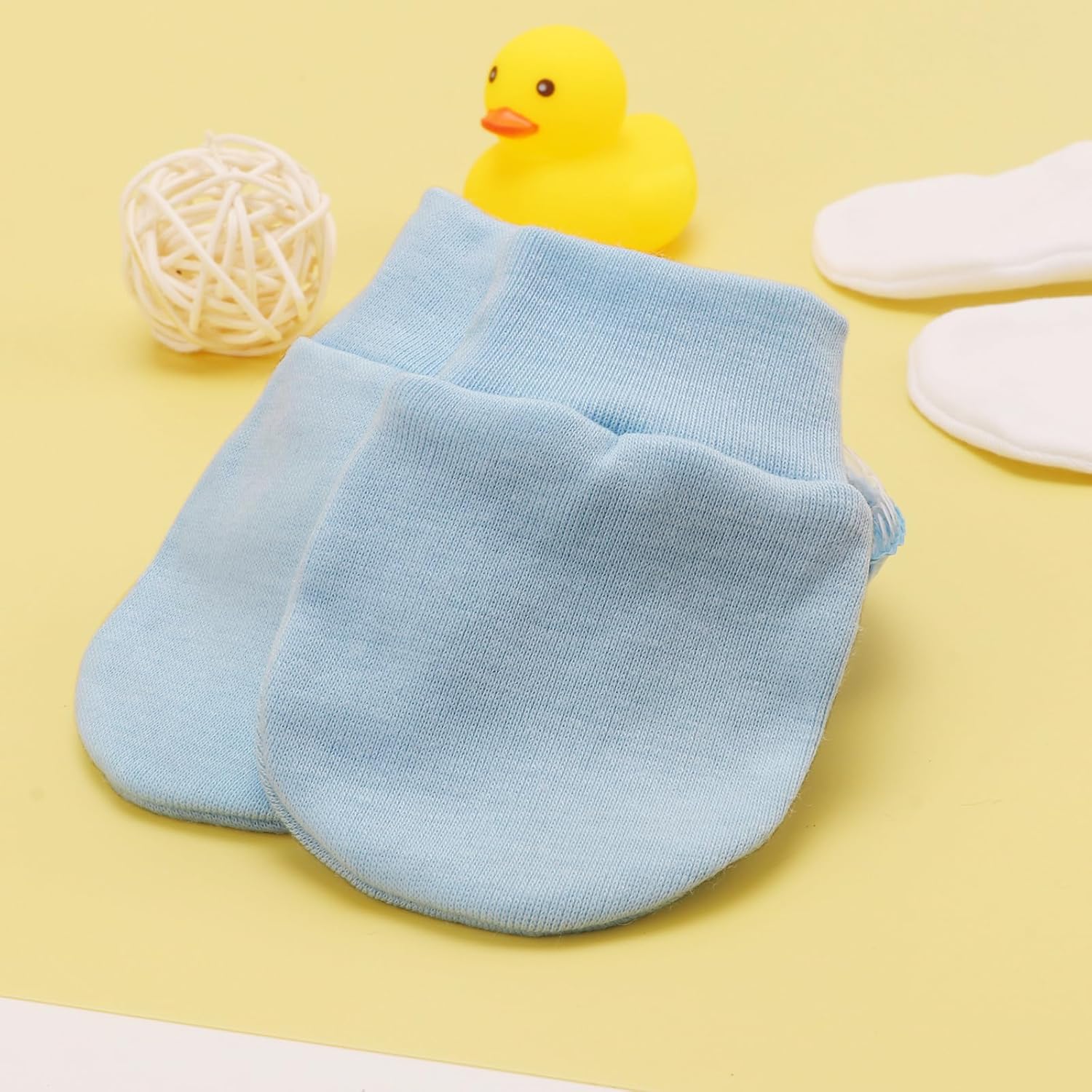 Newborn Baby Mittens No Scratch Cotton Elastic Wrist Gloves Infant Toddler Mittens for Baby Boy