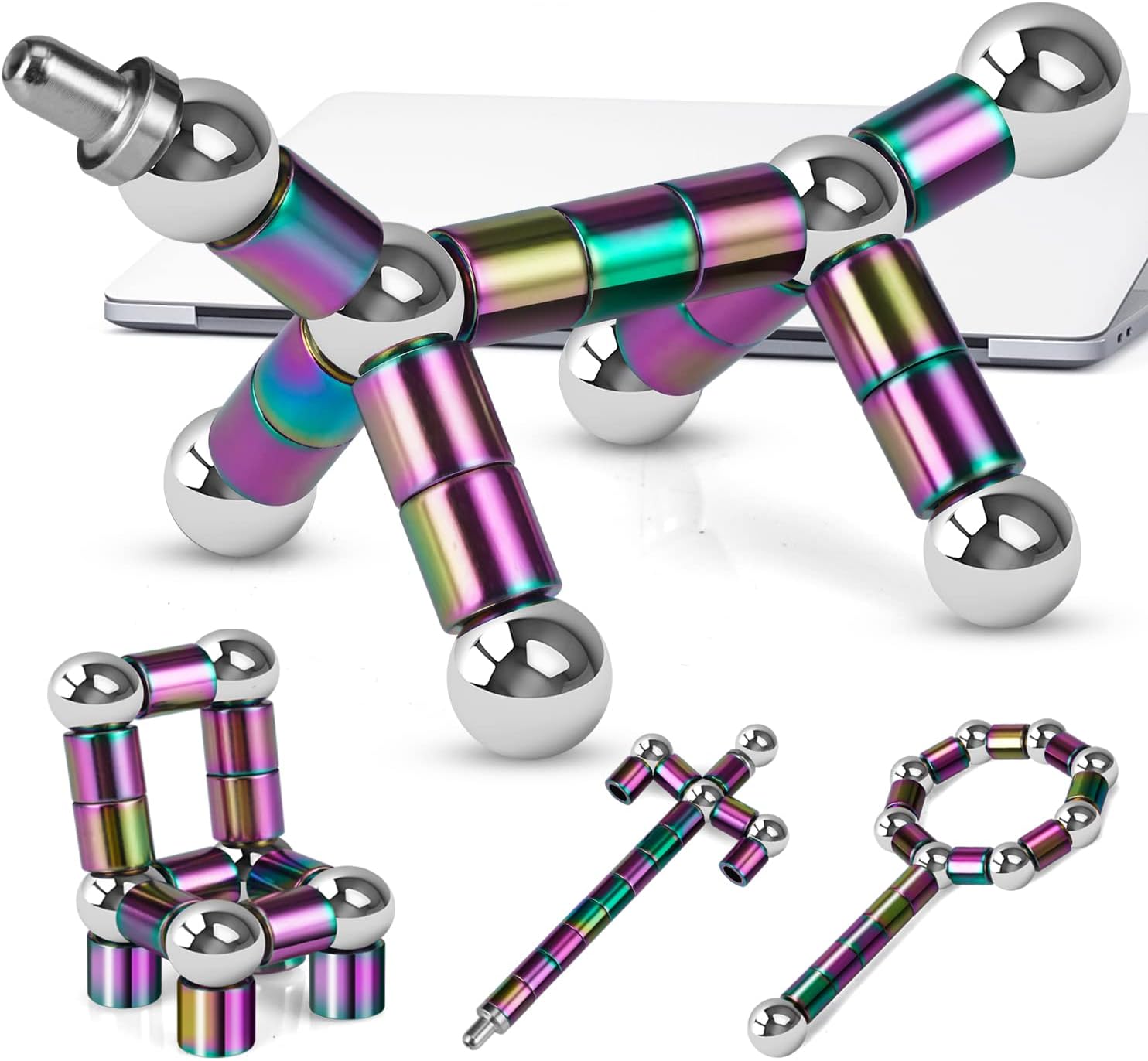 Color Fidget Pen Toy, Sensory Tool EDC Fidgeting Game for Adults, Cool Gadget Best for Stress and