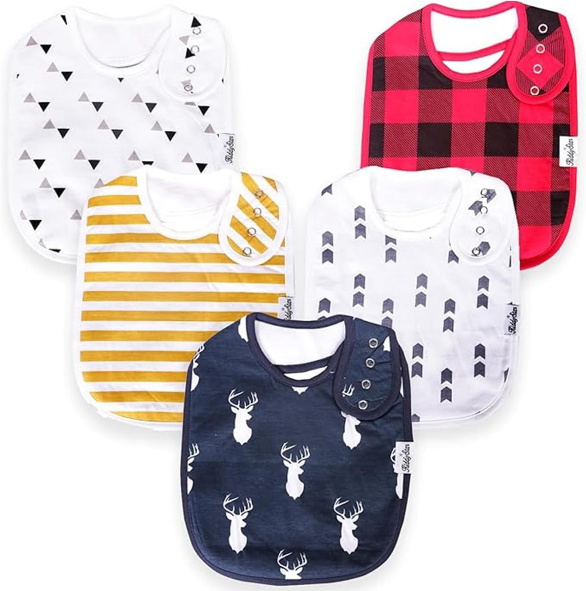 Organic Cotton Baby Bibs – Soft Teething & Drool Bib for Newborns & Toddlers – Hypoallergenic
