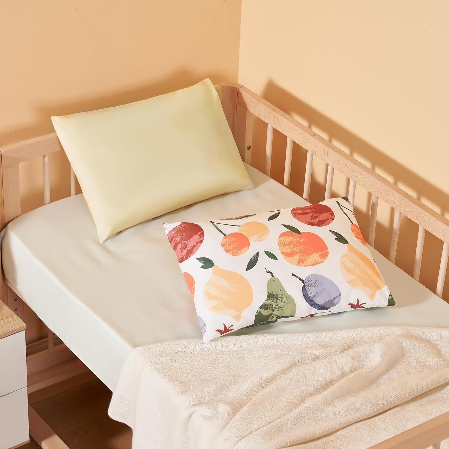 TILLYOU Toddler Pillowcases 13 x 18 Travel Pillow Case 2 Pack, Kids Pillowcases Machine Washable