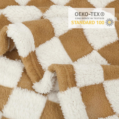HOMRITAR Super Soft Baby Blankets for Boys Girls Warm Cozy Reversible Checkerboard Toddlers