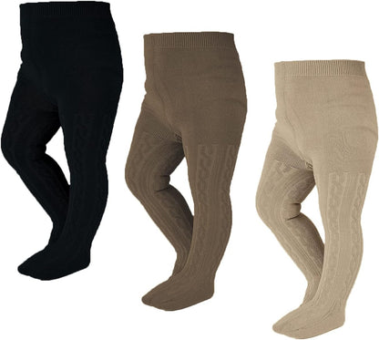 EPEIUS Baby Girl Tights Thick Cable Knit Leggings Stockings Cotton Pantyhose for Newborn Infant