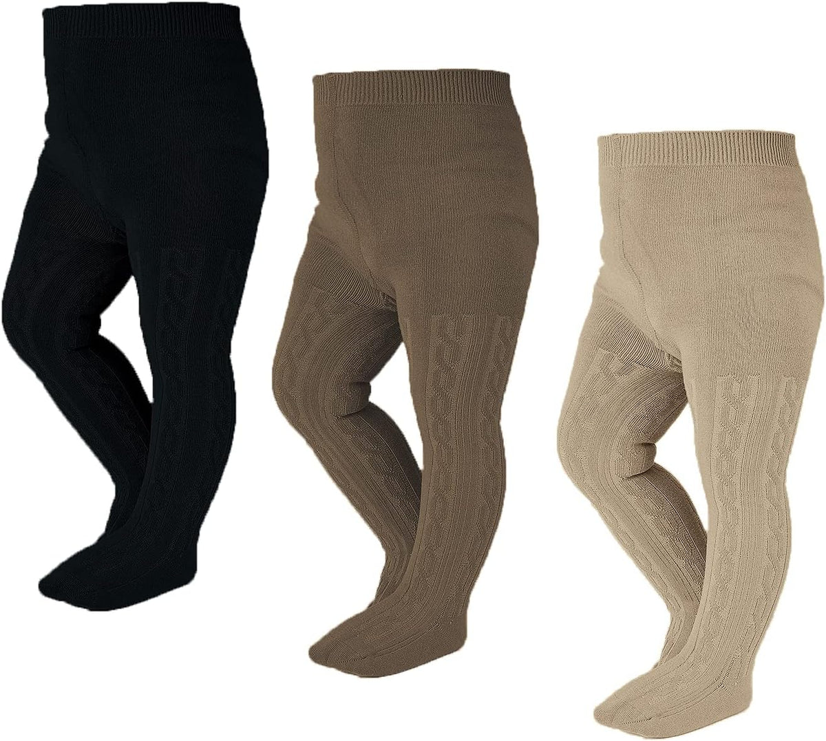 EPEIUS Baby Girl Tights Thick Cable Knit Leggings Stockings Cotton Pantyhose for Newborn Infant