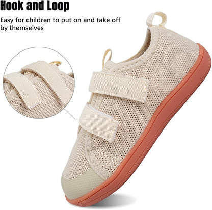 WateLves Toddler Little Kids Wide Barefoot Shoes The First Walking Shoes Girls Boys Breathable Zero