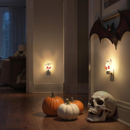 DORESshop Halloween Night Light Plug in, Ghost Night Lights Plug into Wall, Plug in Nightlight with