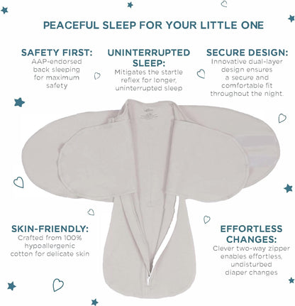 LullaBaby "Double Dream Swaddle: Exclusive Dual Wing Design, Pediatrician-Endorsed, Ultra-Soft