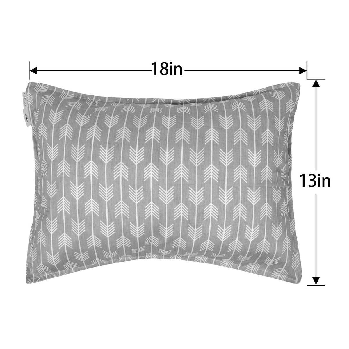 ALVABABY Toddler Pillowcases 2 Pack Organic Cotton Kids Pillow Cover Fit 13"x 18" or 12"x16"
