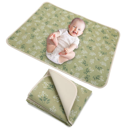 Baby Diaper Changing Pad, 19.7"x25.6" Waterproof Changing Pad Liners with 100% Muslin Cotton Front