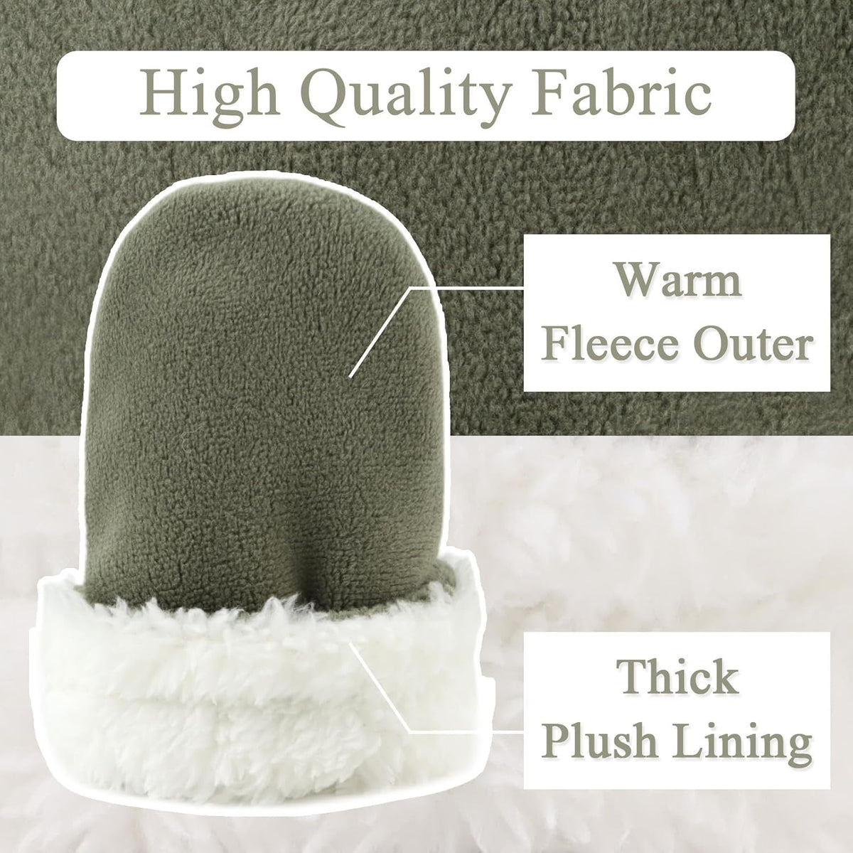Zsedrut No Scratch Baby Mittens Toddler Infant Fleece Lined Gloves Winter Warm Mitten for Baby Boys