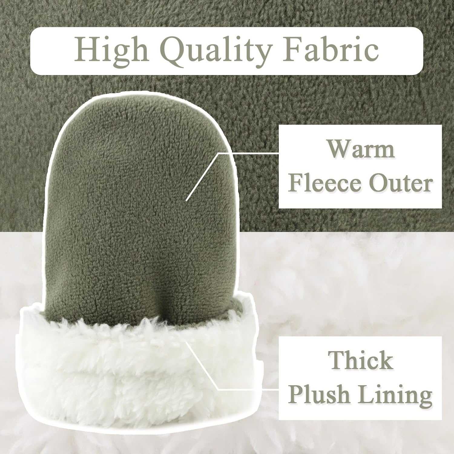 Zsedrut No Scratch Baby Mittens Toddler Infant Fleece Lined Gloves Winter Warm Mitten for Baby Boys