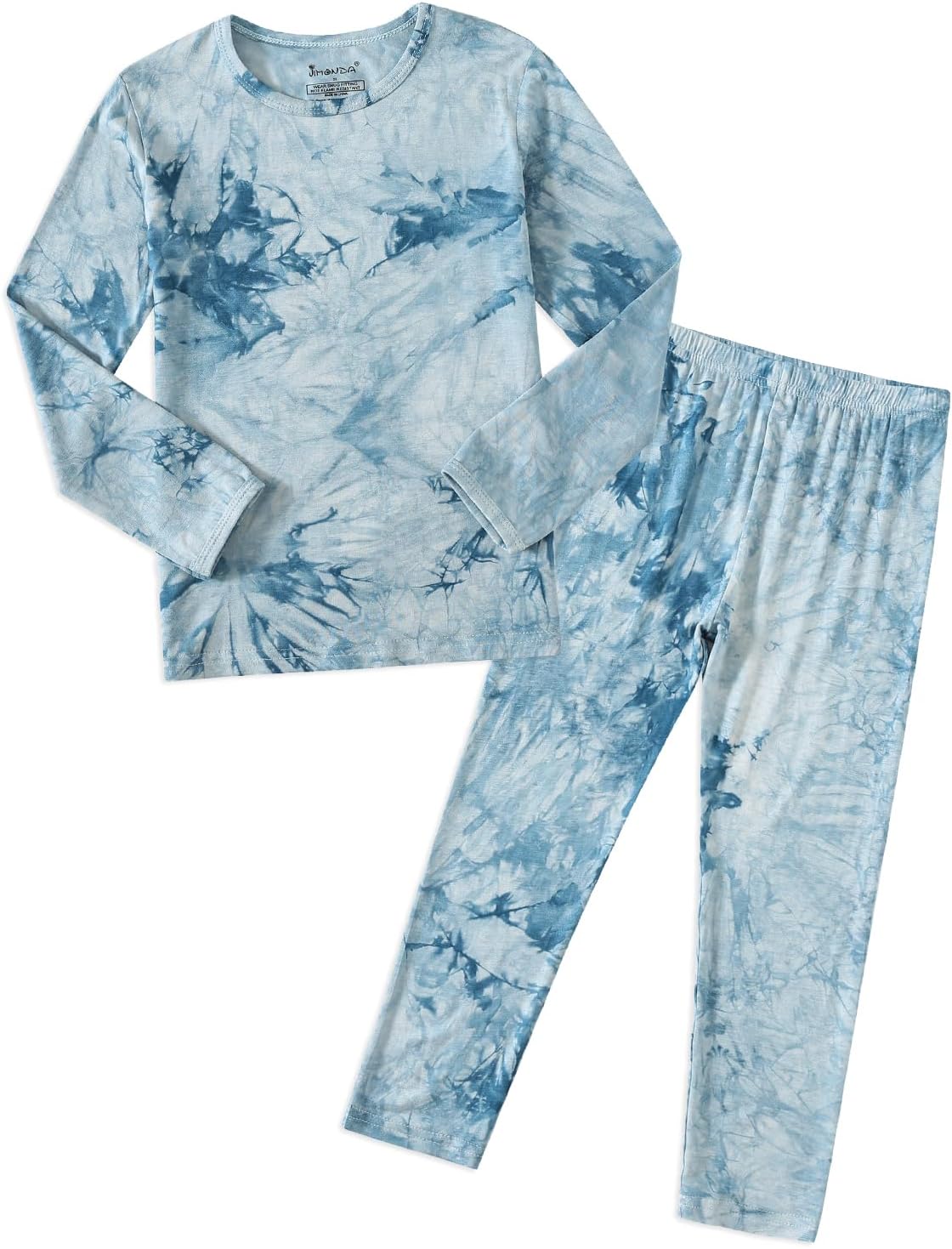 Jimonda Kids Soft Rayon From Bamboo Sleepwear Long Sleeve Boys Girls Pajama Outdoor 2-Piece