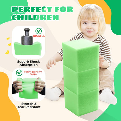 Foam Pit Cubes, 24 PCS 5 Inches Gymnastics Foam Blocks Trampoline Blocks, Multi-Sport Protective