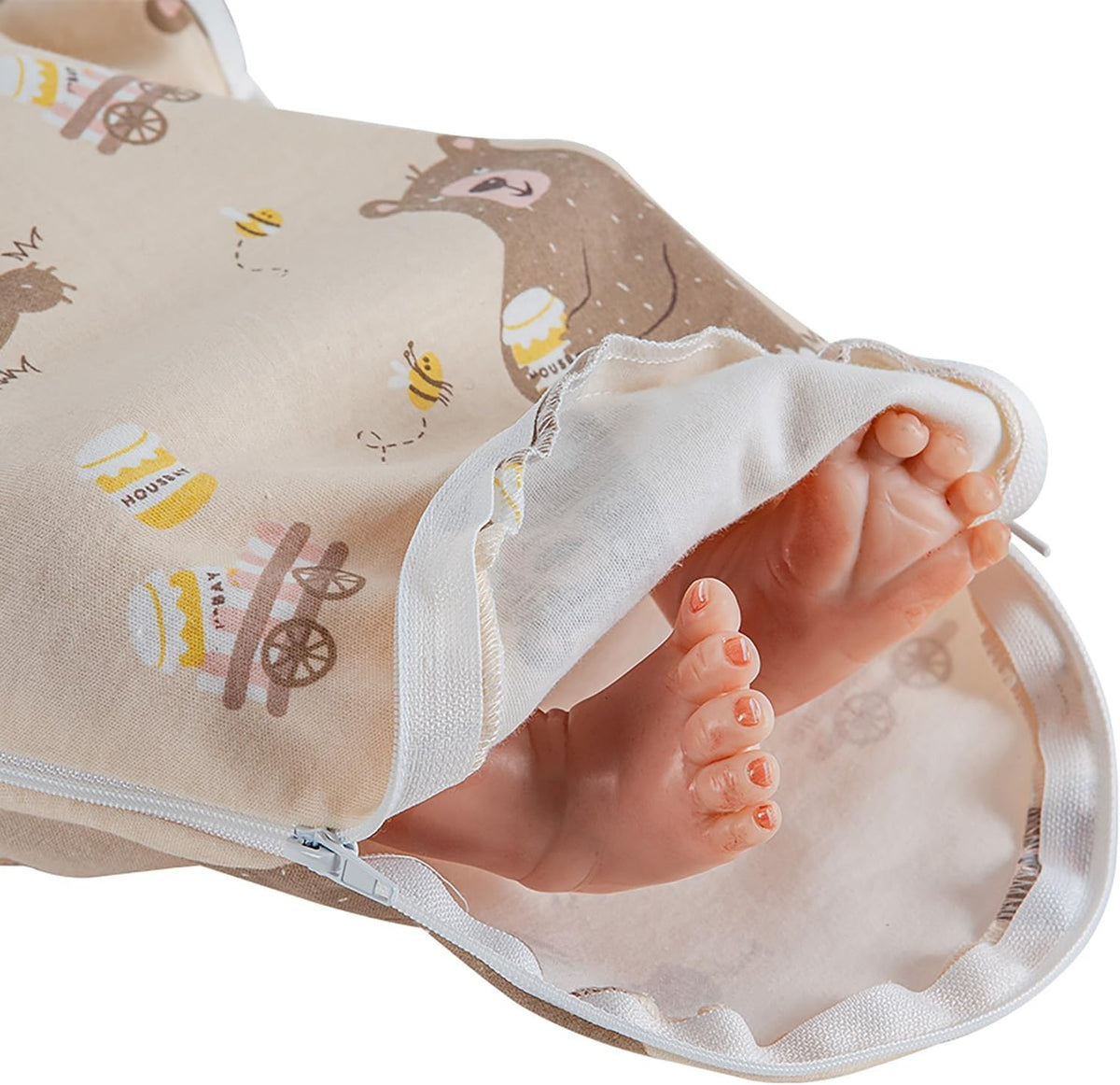 HOUSBAY Baby Swaddle Blanket Boy Girl Super Soft Material Newborn Adjustable Swaddles 2-Way Zipper