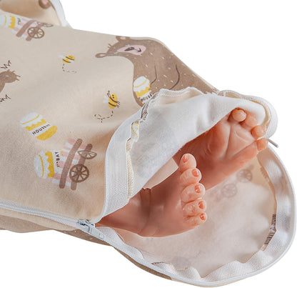 HOUSBAY Baby Swaddle Blanket Boy Girl Super Soft Material Newborn Adjustable Swaddles 2-Way Zipper