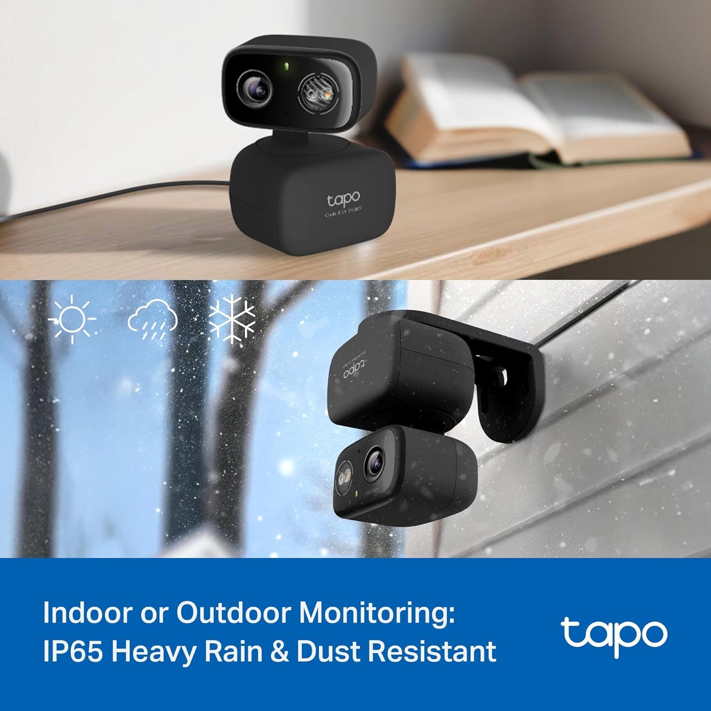 Tapo 2K 3MP Pan/Tilt Indoor/Outdoor Security Camera, Free Person/Baby Cry Detect & Track, 360° Pan