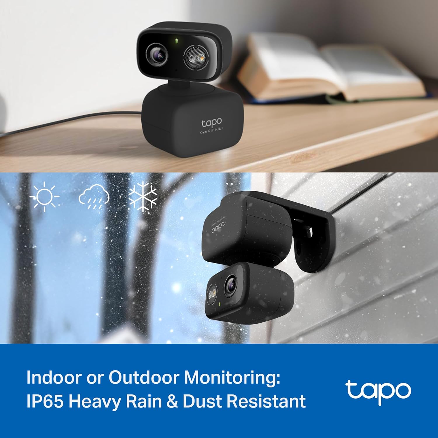 Tapo 2K 3MP Pan/Tilt Indoor/Outdoor Security Camera, Free Person/Baby Cry Detect & Track, 360° Pan
