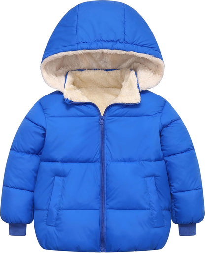 TUONROAD 1-6T Baby Girl Boy Winter Fleece Coats Toddler Warm Puffer Jackets Kids Down Alternative