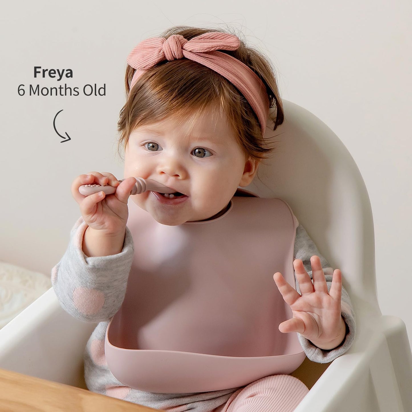 SAMiGO Silicone Baby Bowl and Spoon Set with Suction and Lid, First Stage Self Feeding Essentials