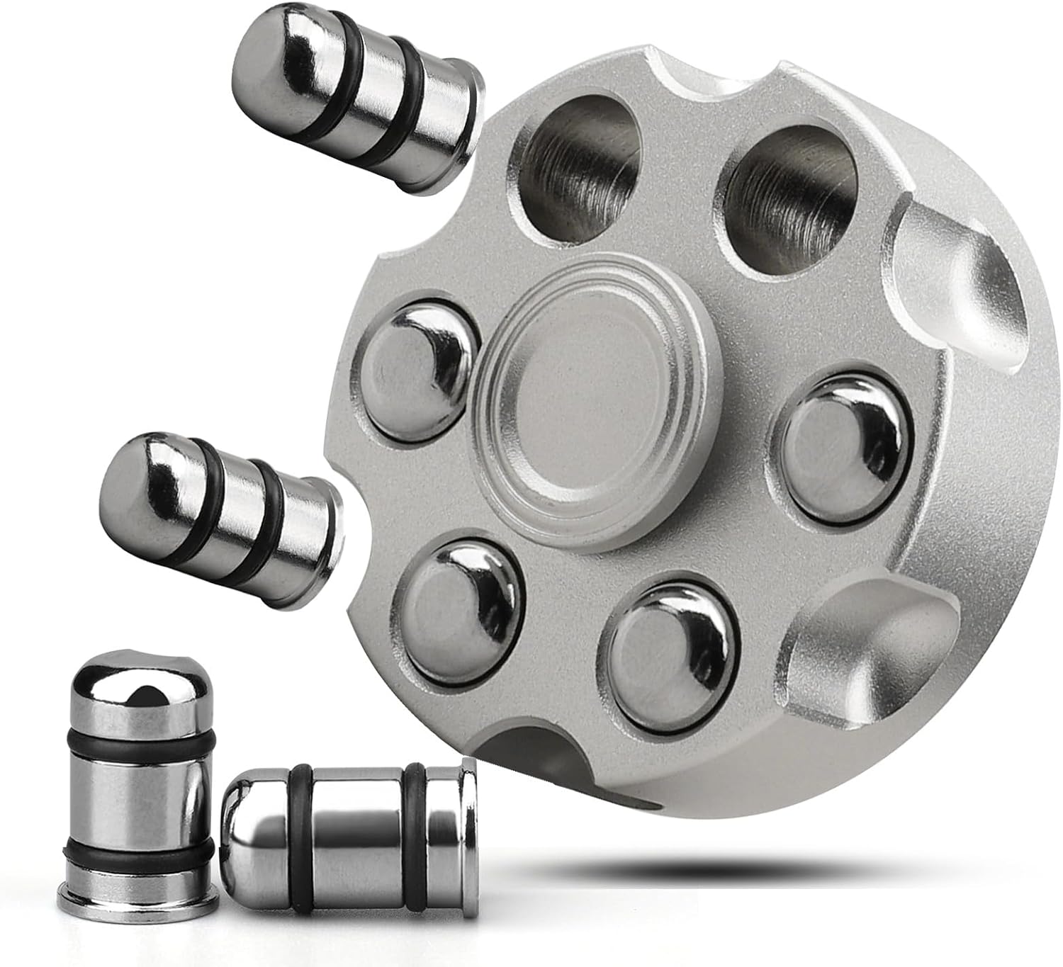Cool Alloy Fidget Spinner Toys Metal for Kids Adults, Fidget Cube Block Chain Small Sensory Gadget