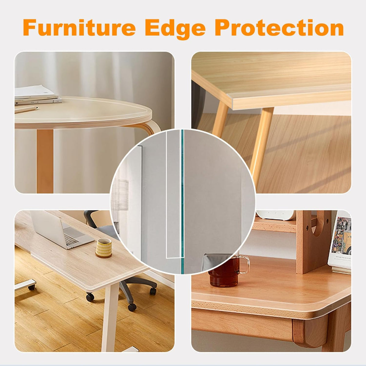 2.6 in x 13.12 FT,Clear Soft Corner Protectors for Furniture Strip,Sharp Edge & Table Bumper,Window