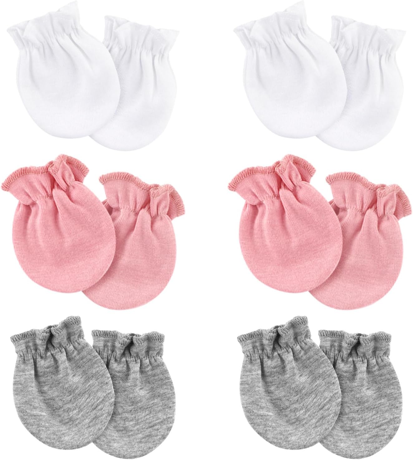 Newborn Baby Mittens No Scratch Cotton Elastic Wrist Gloves Infant Toddler Mittens for Baby Boy