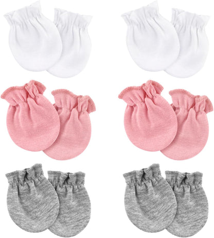 Newborn Baby Mittens No Scratch Cotton Elastic Wrist Gloves Infant Toddler Mittens for Baby Boy