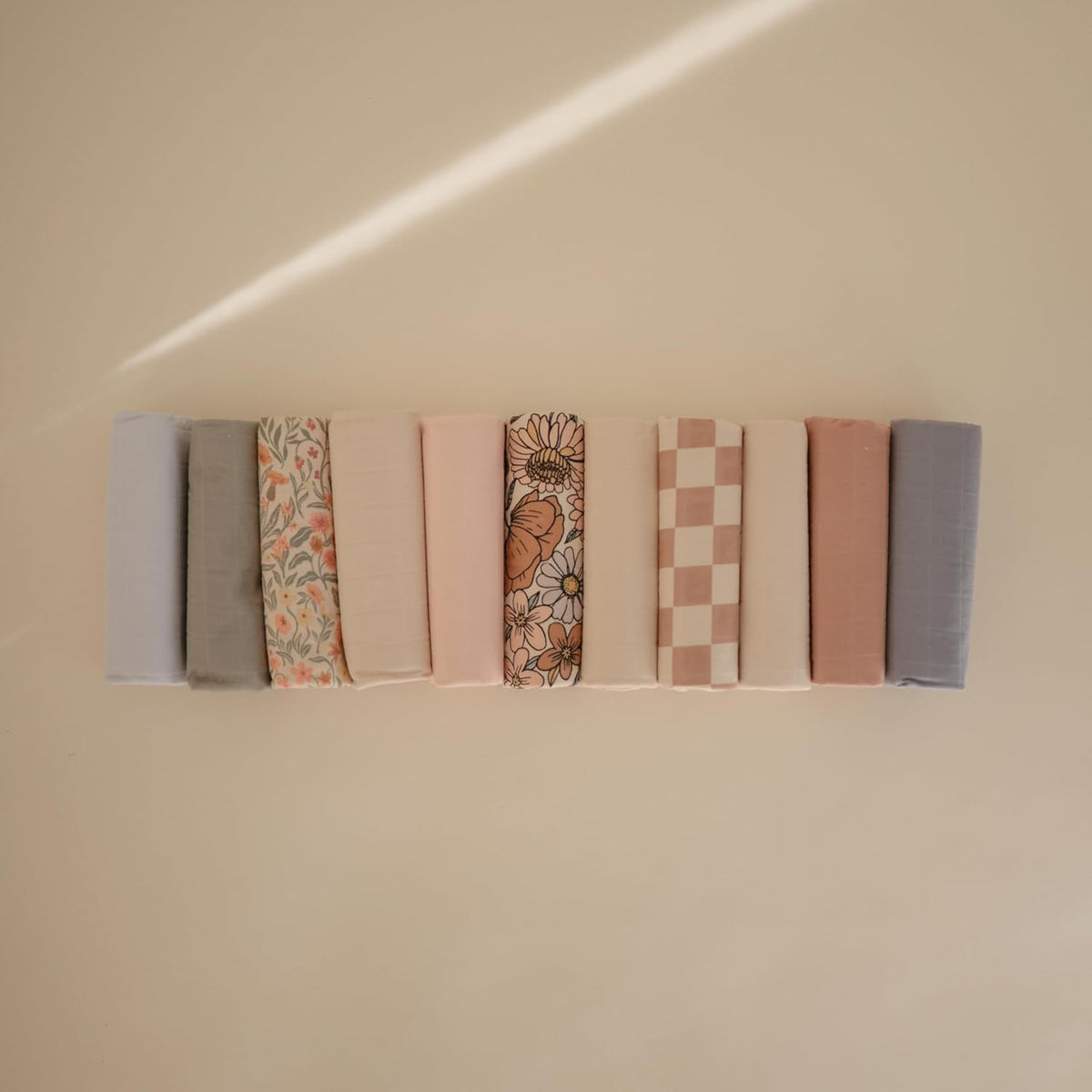 mushie Waterproof Changing Pad Liners | 100% Organic Cotton | Set of 3 (Retro Flowers Combo)