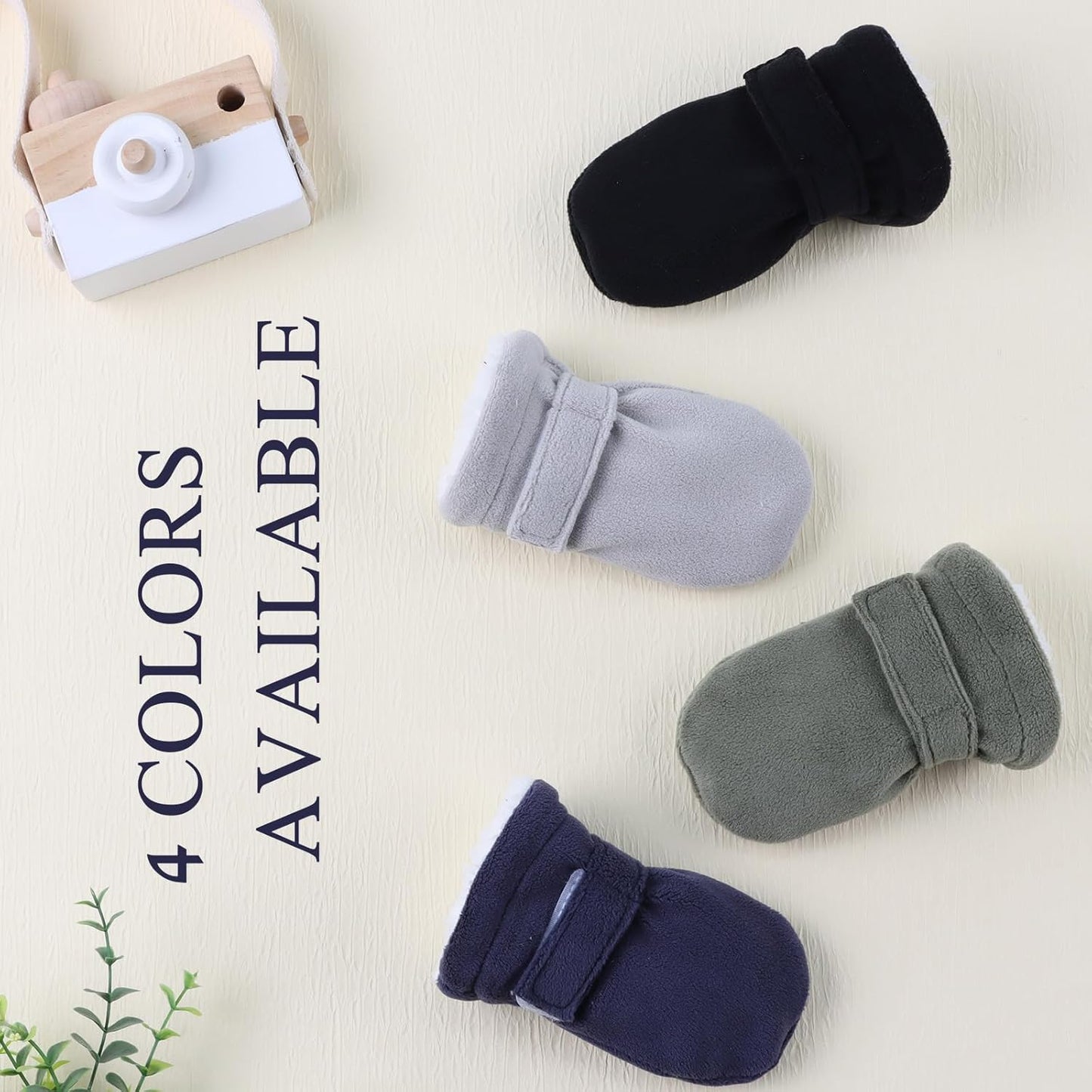 Zsedrut No Scratch Baby Mittens Toddler Infant Fleece Lined Gloves Winter Warm Mitten for Baby Boys