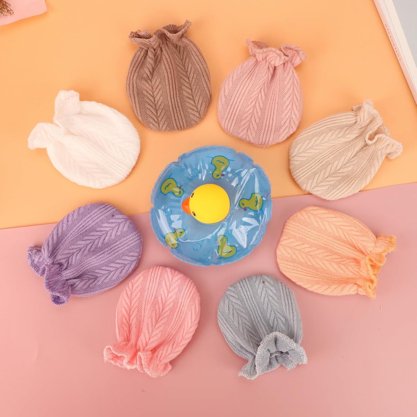 Newborn Baby Mittens No Scratch Cotton Elastic Wrist Gloves Infant Toddler Mittens for Baby Boy