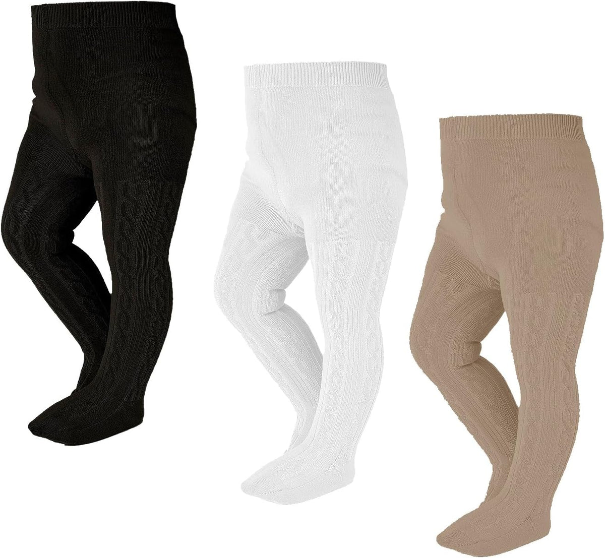 EPEIUS Baby Girl Tights Thick Cable Knit Leggings Stockings Cotton Pantyhose for Newborn Infant