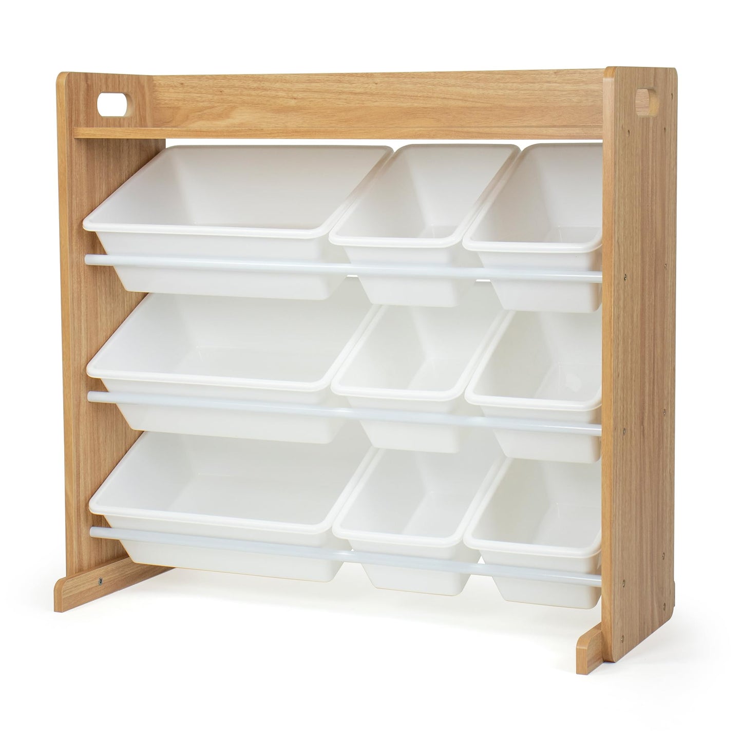 Humble Crew Kids Toy Organizer with Display Shelf, 9 Bins, 3 Tier Storage