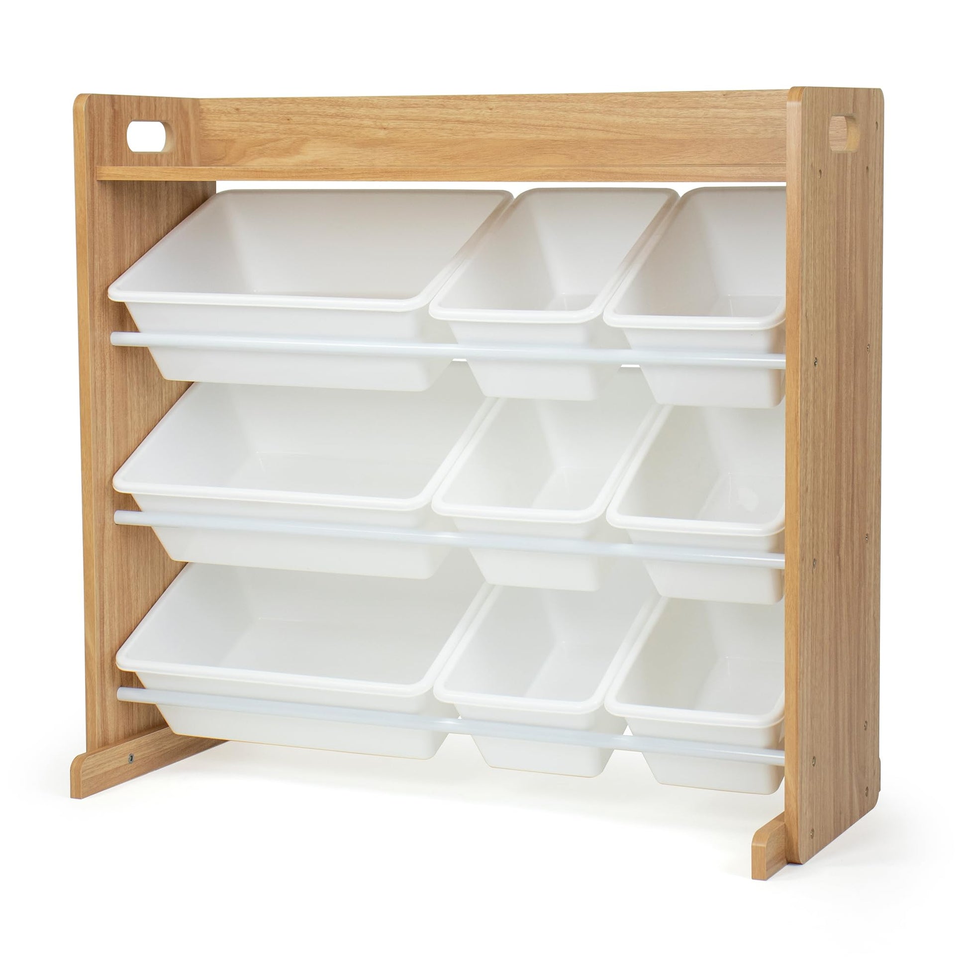 Humble Crew Kids Toy Organizer with Display Shelf, 9 Bins, 3 Tier Storage