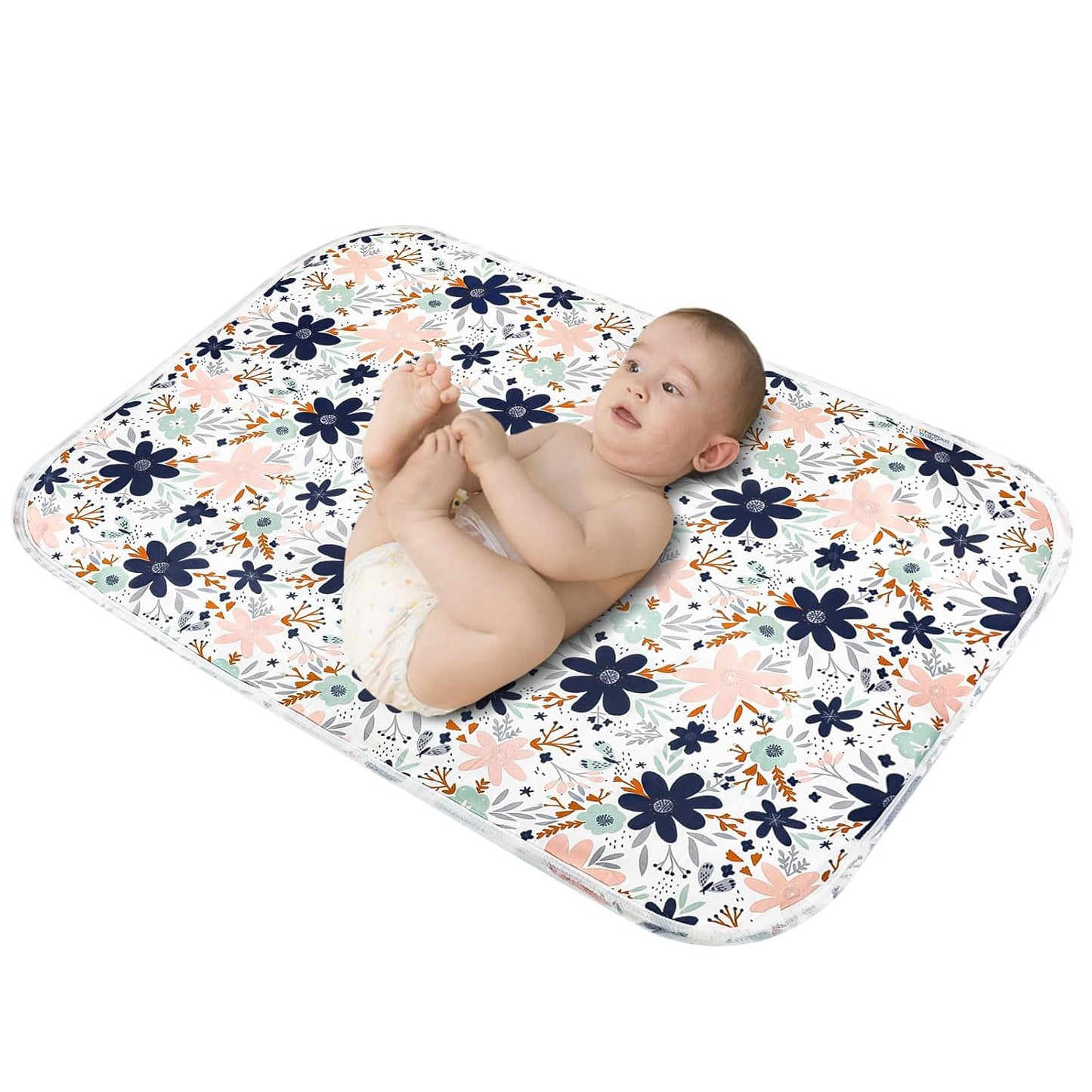 Baby Diaper Changing Pad, 21 5/8" x 31.5" Waterproof Changing Pad Liners - Reusable Soft and
