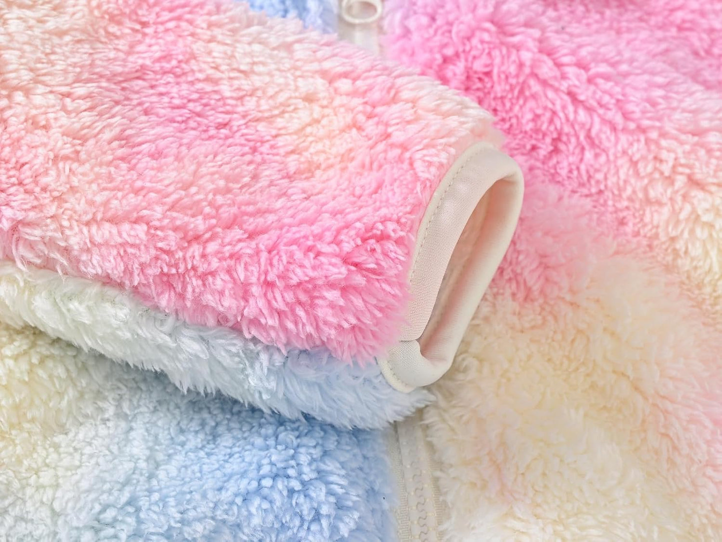 AIWUHE Toddler Boys Girls Hooded Jacket Fleece Hoodie Winter Warm Solid Color Teddy Coat Zip-up