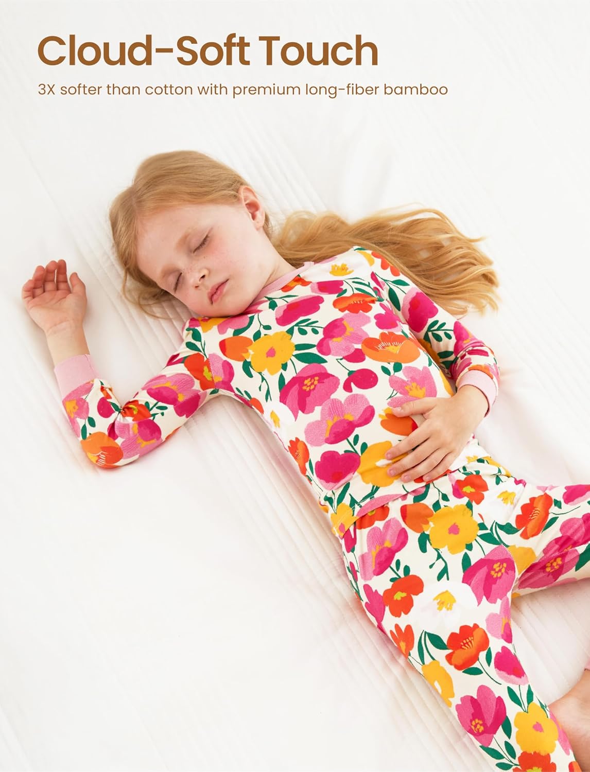 PATPAT Bamboo Viscose Pajama Set for Toddlers with Improved Tensile Strength, Snug Fit Pjs Sleeper