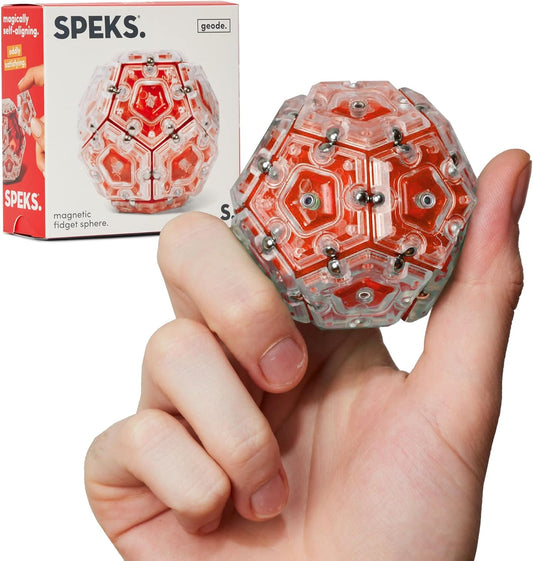 Speks Geode Sphere Magnetic Fidget Toy for Adults | Quiet Adult Sensory Toy for Stress Relief &