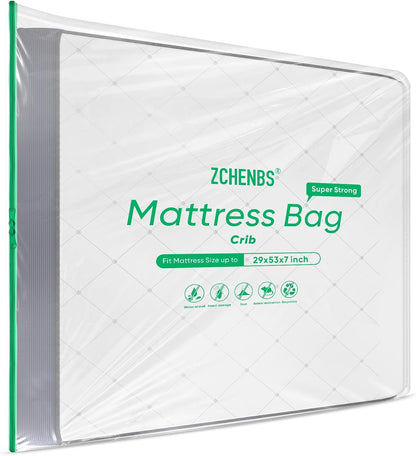 ZCHENBS® – Mattress Bags for Moving and Storage,Mattress Bag with Zippers,5 Mil Ultra-Thick Bed