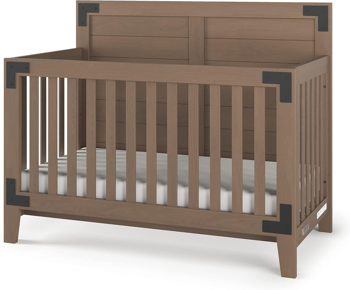 Child Craft Lucas 4-in-1 Convertible Crib, Baby Crib Converts to Day Bed, Toddler Bed and Full Size