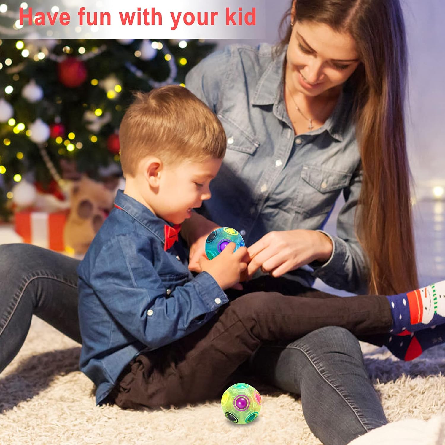 Vdealen Magic Rainbow Puzzle Ball, Fidget Ball Puzzle Brain Teaser Fidget Toy for Boys & Girls